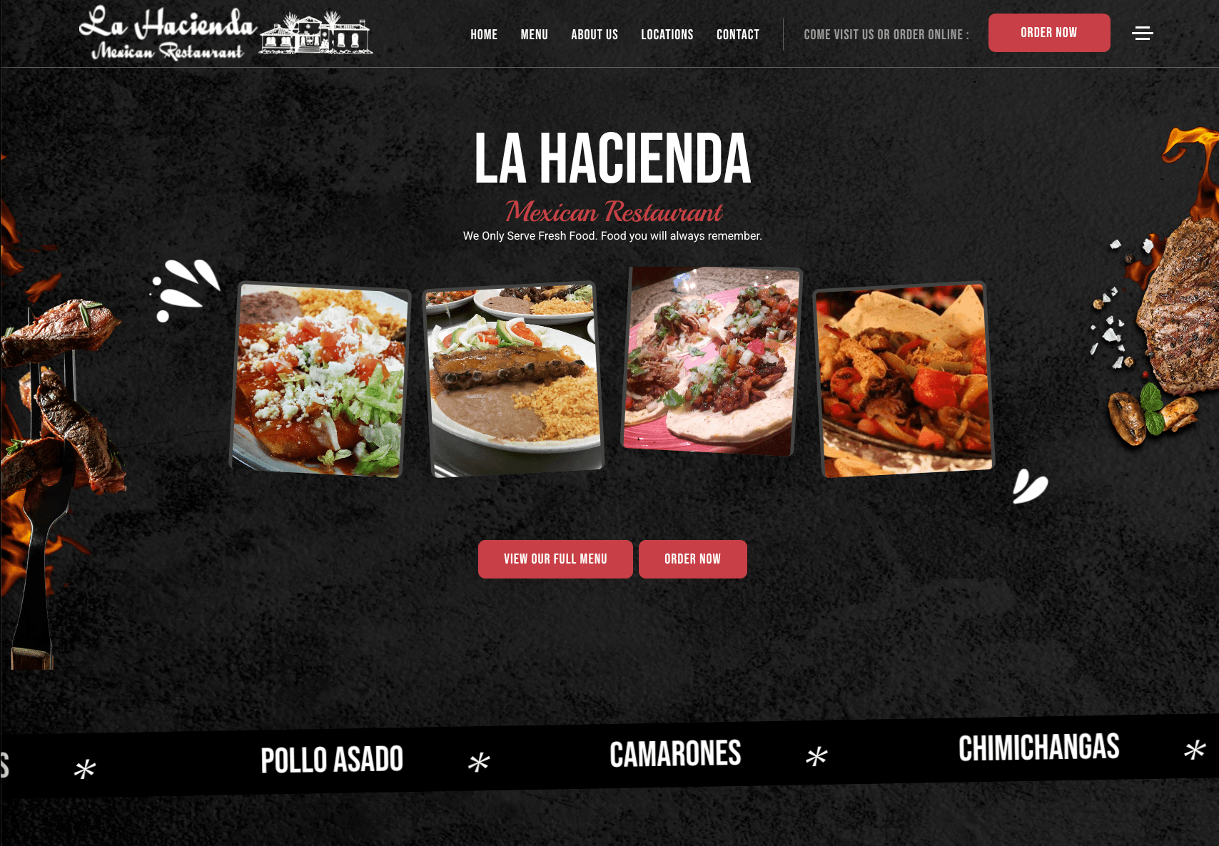 La Hacienda — Mexican Restaurant Website