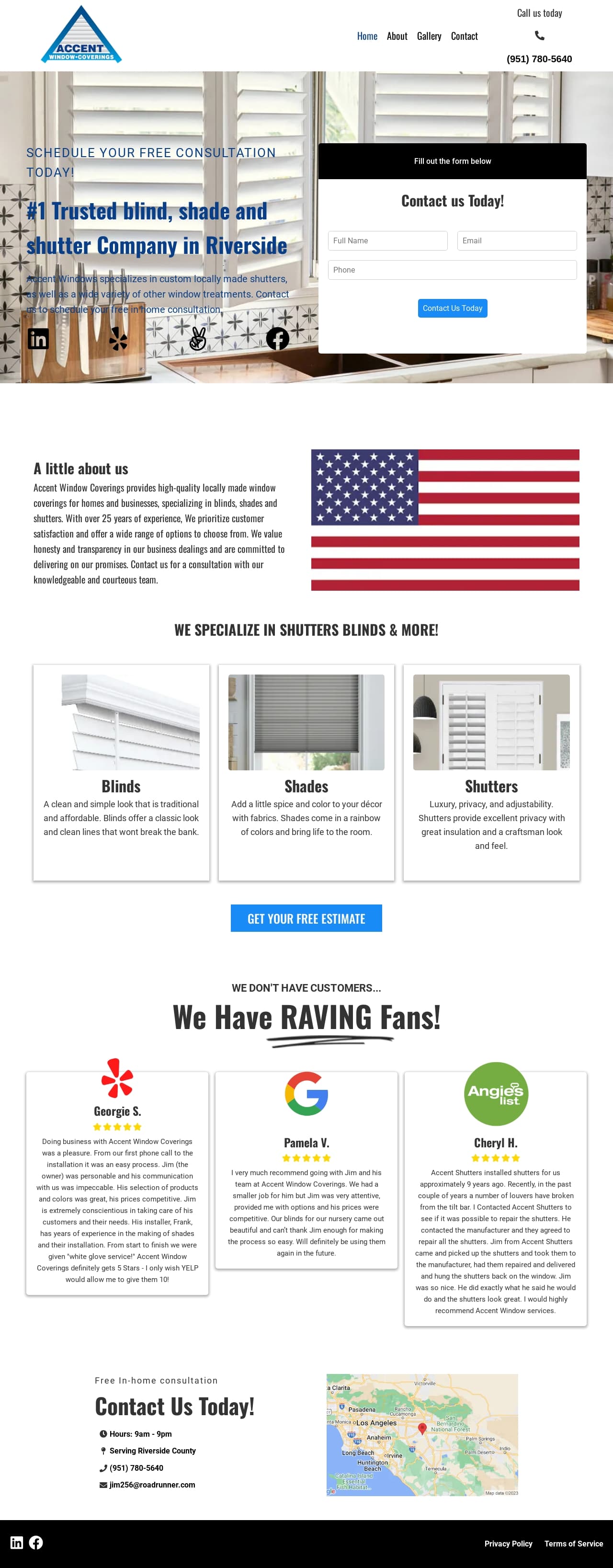 Accent Window Coverings — Professional Window Treatment Website