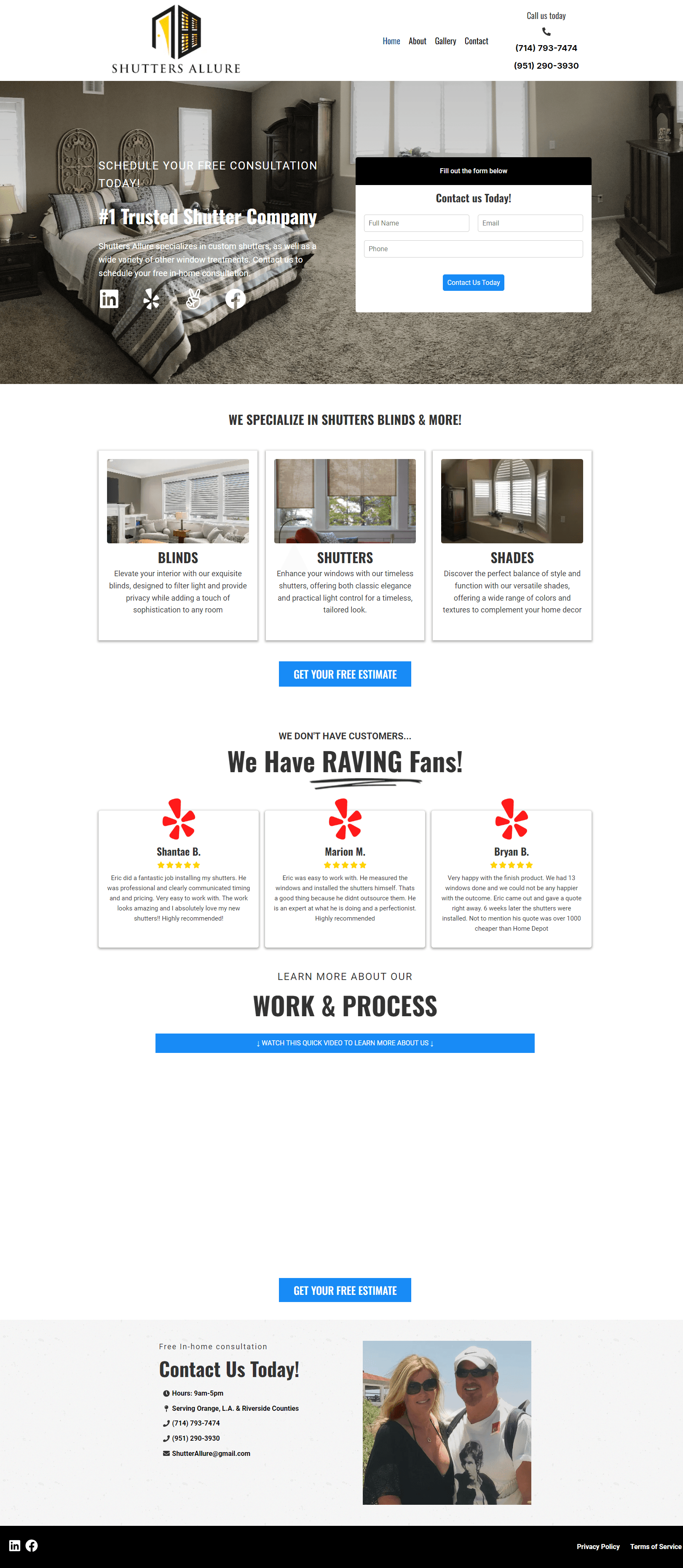 Shutters Allure — Window Coverings Website