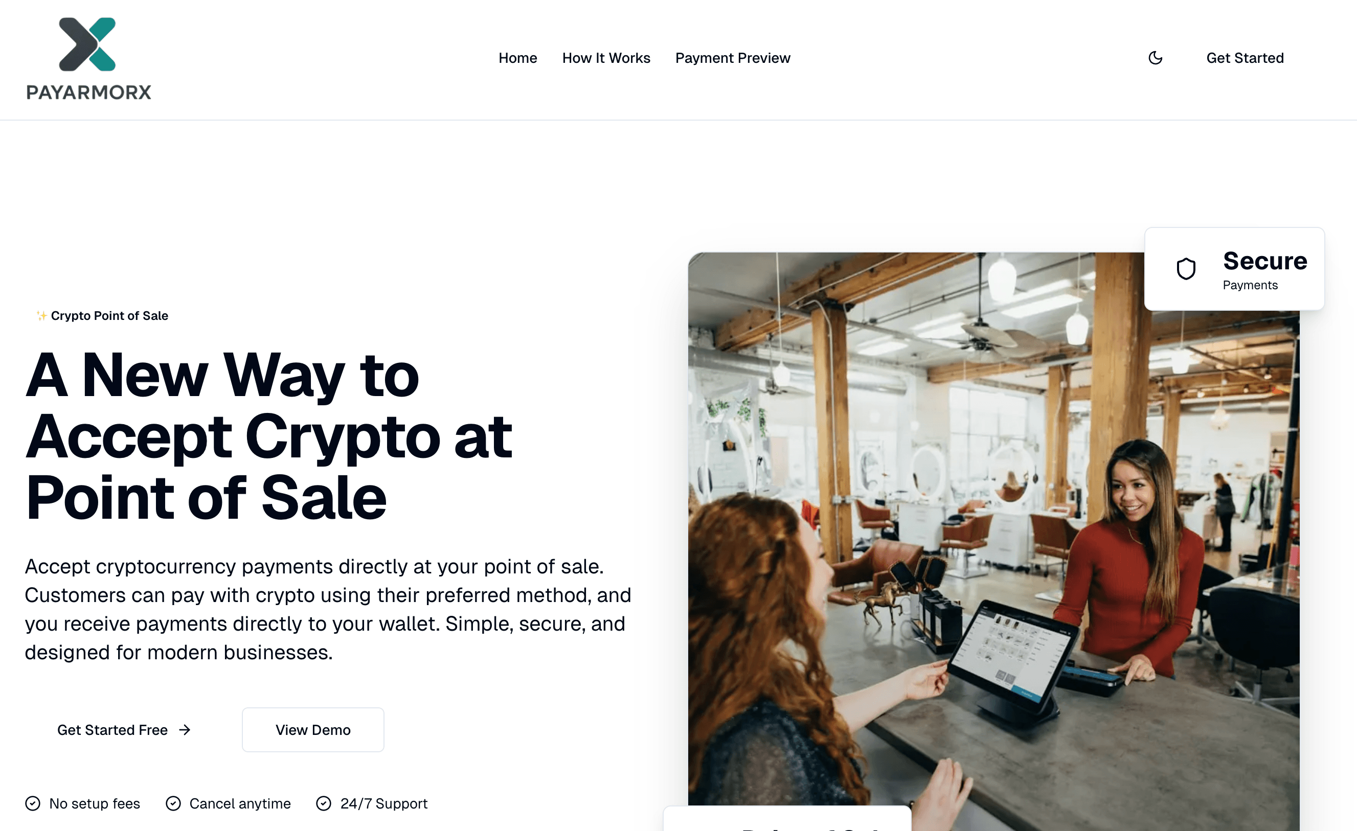 PayArmorX — Crypto Point of Sale Platform